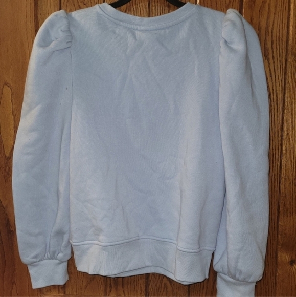 A.N.A Light Blue Puff Sleeve Lightweight Sweater Women's Small S Crew Neck EUC - Picture 2 of 8